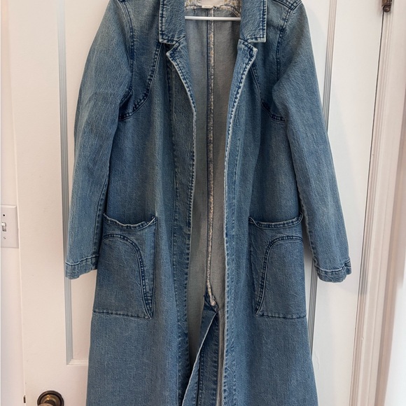 Anthropologie Jackets & Blazers - Anthropologie Long Denim Coat